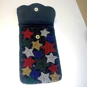 Vintage Beaded Neiman Marcus Phone Eyeglasses Cigarette Snap Pouch